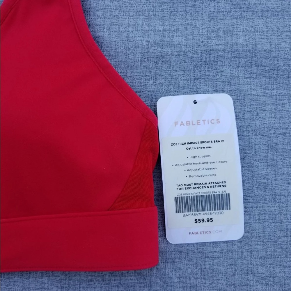 Fabletics Red sports bra - Picture 5 of 5